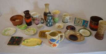 Ceramics including vases, Carlton ware d