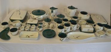 Large Denby greenwheat part dinner servi