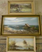 3 oil on canvas paintings by Grimsby bas
