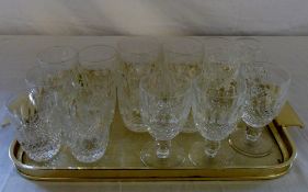 Assorted cut glass Waterford drinking gl