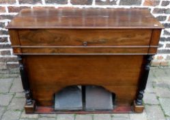 Victorian rosewood pump organ with piano