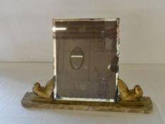 French Art Deco picture frame with dove