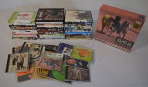 Various DVDs and CDs including 'John Fra