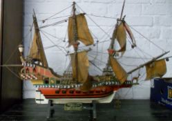 Model of 'The Golden Hind' galleon