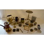 Brass, copper & silver plate including t