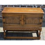 Carved oak sideboard