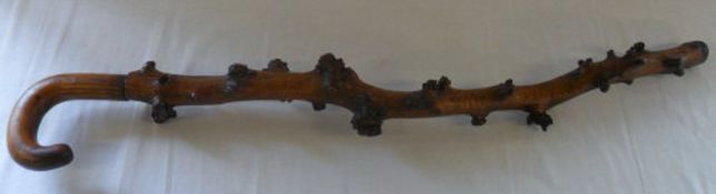 Crooked burr walking stick