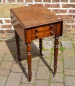 Victorian mahogany Pembroke work table w