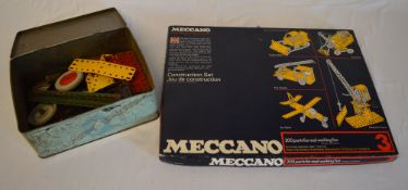 Meccano set #3 & a box of loose meccano