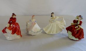 4 Royal Doulton small figurines 'Ninette