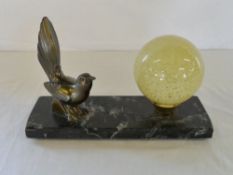 French Art Deco Wren lamp L 28 cm