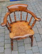 Victorian yew & burr wood smokers bow