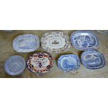 6 large meat dishes & a plate