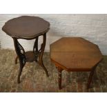 2 Edwardian occasional tables (one cut d