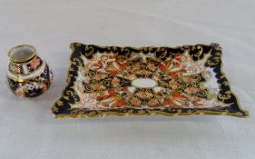 Royal Crown Derby Imari pattern pin tray