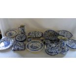 Blue and white ceramics mainly Burleigh