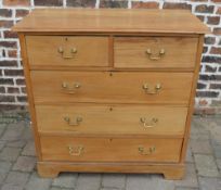 Satin wood chest of drawers with swan ne