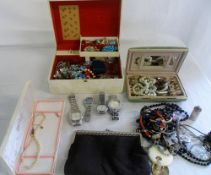 Various costume jewellery and watches