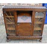 Oak Bureau display cabinet