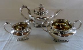 Silver near tea set London 1829 & 1830 M