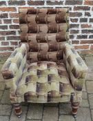 Victorian armchair with 1930's fabric