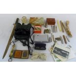 Various items inc onxy box, binoculars,