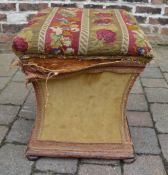 Victorian stool with tapestry top