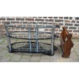 Oval tv table & magazine rack