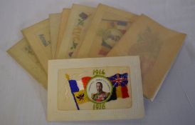 Various WWI silk postcards