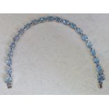 Swiss blue topaz sterling silver bracele