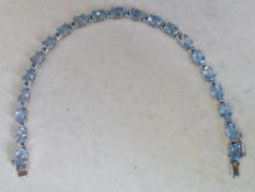 Swiss blue topaz sterling silver bracele