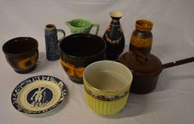 West German vases, Wade Jug, old saucepa