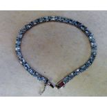 Sky blue topaz sterling silver bracelet