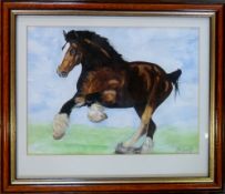 Watercolour painting of a horse by Grims