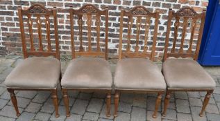 4 late Victorian dining chairs