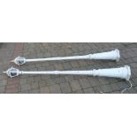 2 street lamps length approx 84"