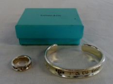 Tiffany & Co silver bracelet & ring tota