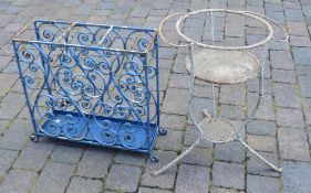 Wrought iron umbrella stand & plant stan