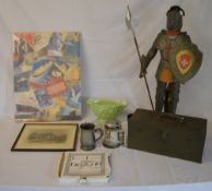 Large figure of a knight, tankards, mode