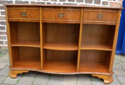 Yew wood veneered bookcase
