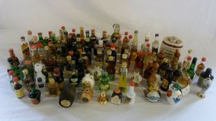 Large quantity of miniature whisky and l