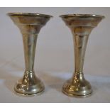 Pair of silver specimen vases, total wei