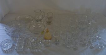 Assorted glassware