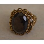 9ct gold ring with semi precious stone,