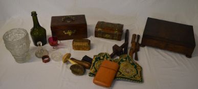 Wooden boxes, woodworking tools, cranber