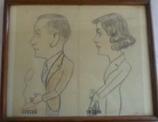 Early 20th century hand drawn cartoon ca