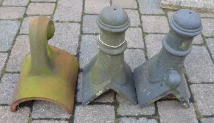 3 roof finial's