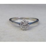 18ct gold solitaire diamond ring approx