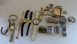 Various lighters inc Ronson, watches & p