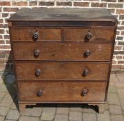 Victorian oak chest of drawers